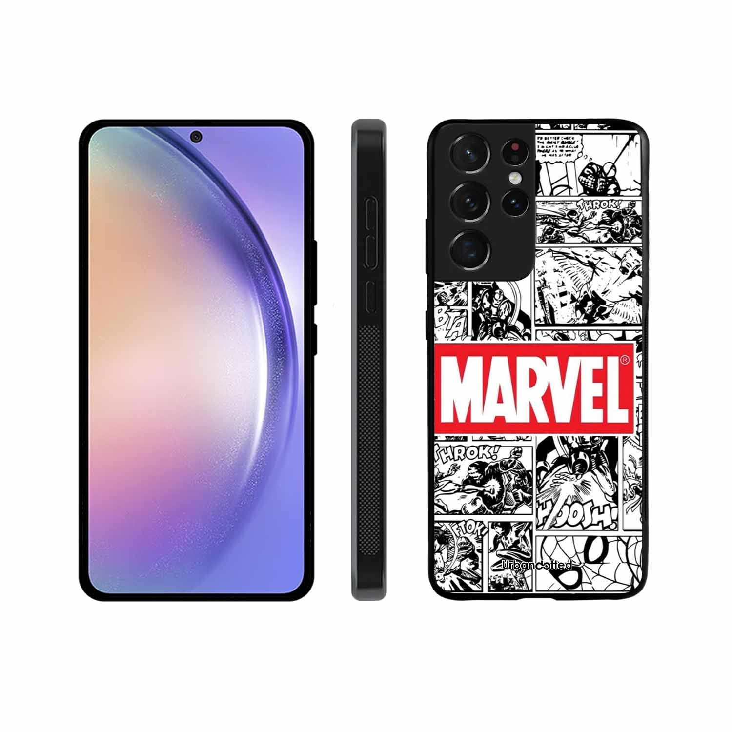 Black and White Comic Book Glass Case For Samsung S21 Ultra 5G