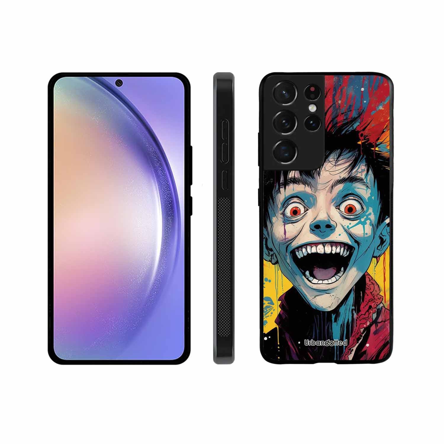 Distorted Joy Illustration Glass Case For Samsung S21 Ultra 5G