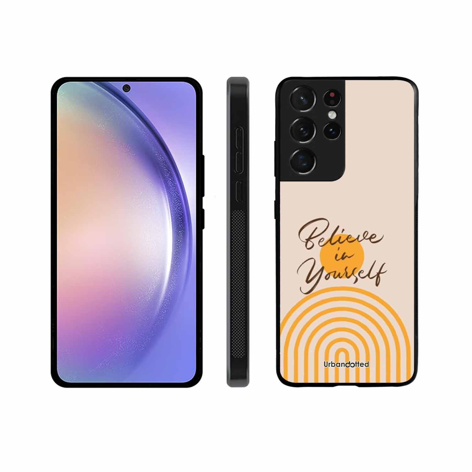 Believe In Yourself Rainbow Glass Case For Samsung S21 Ultra 5G