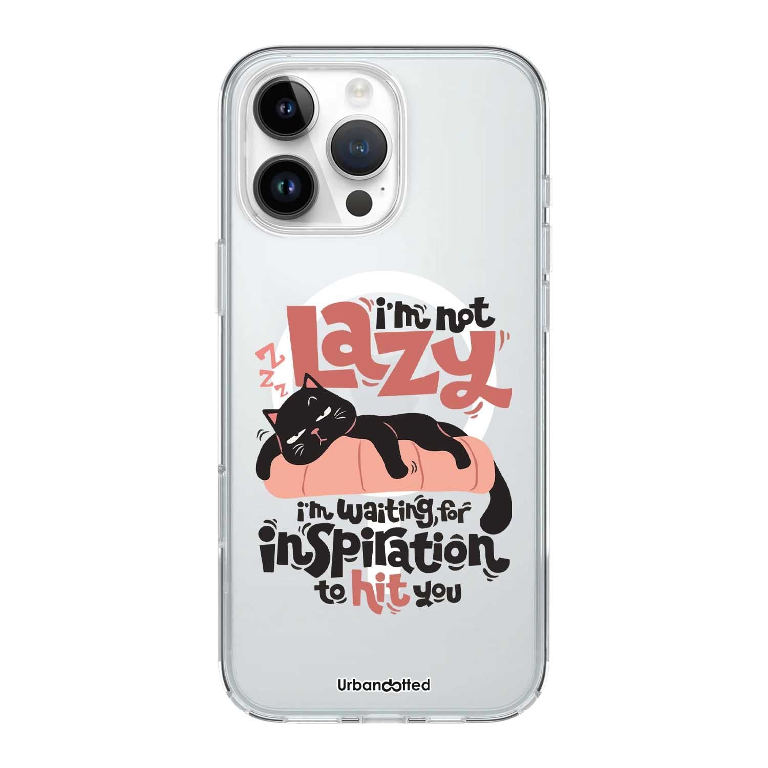 Not Lazy Cat Crystal Clear Case