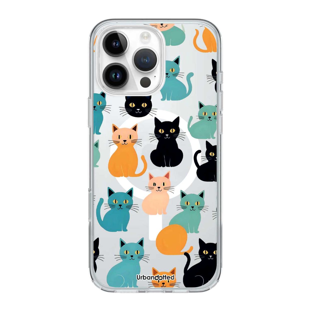 Colourful Cats Parade Crystal Clear Case