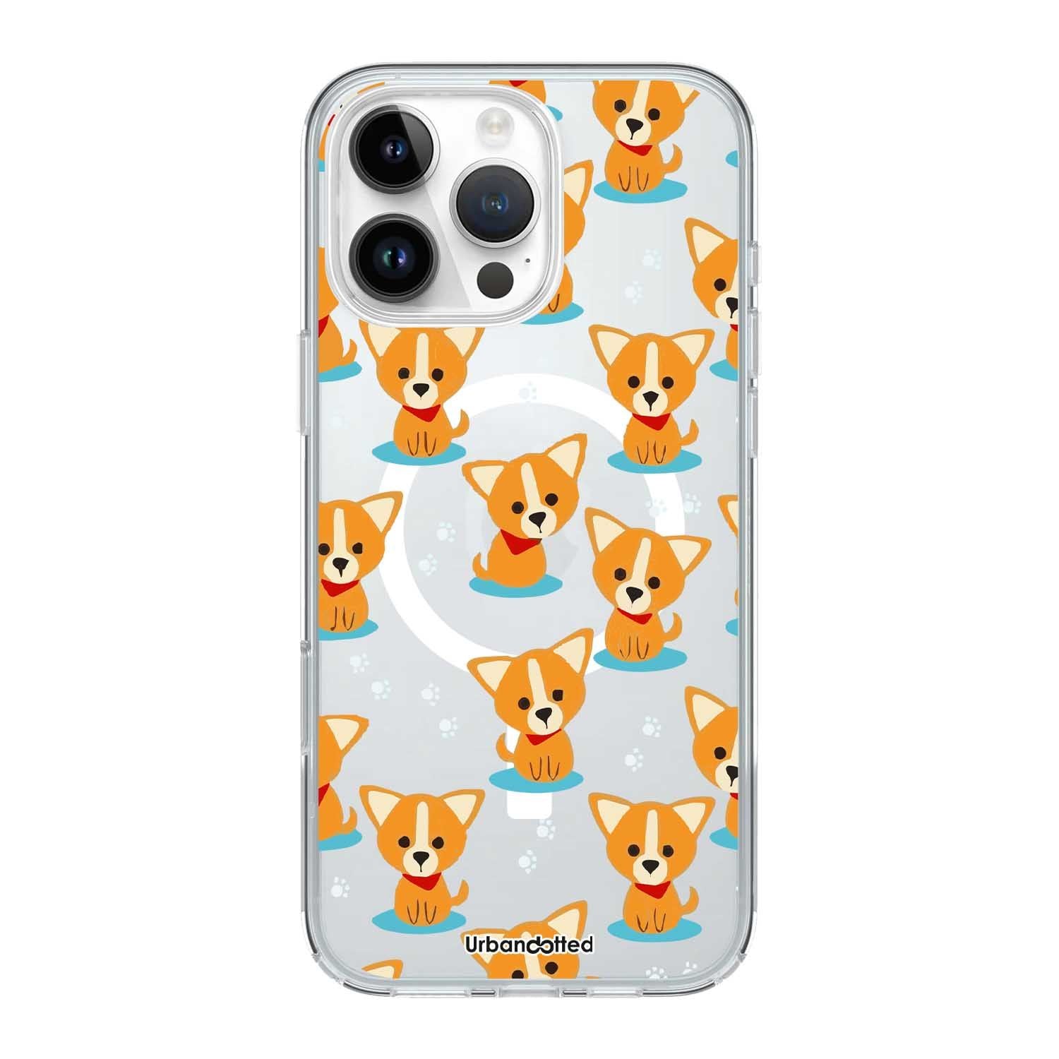 Cute Corgi Pattern Crystal Clear Case