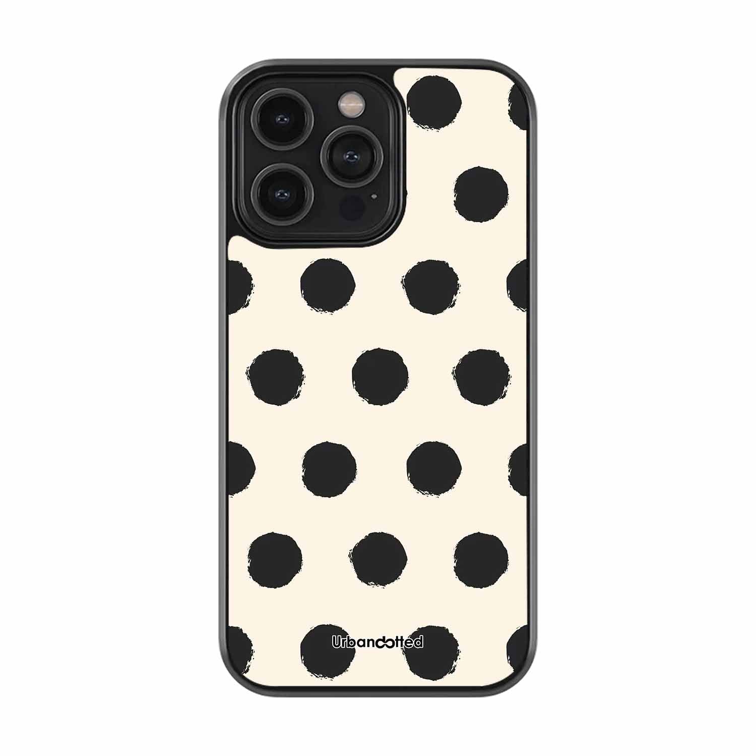 Monochrome Ink Dot Glass Case