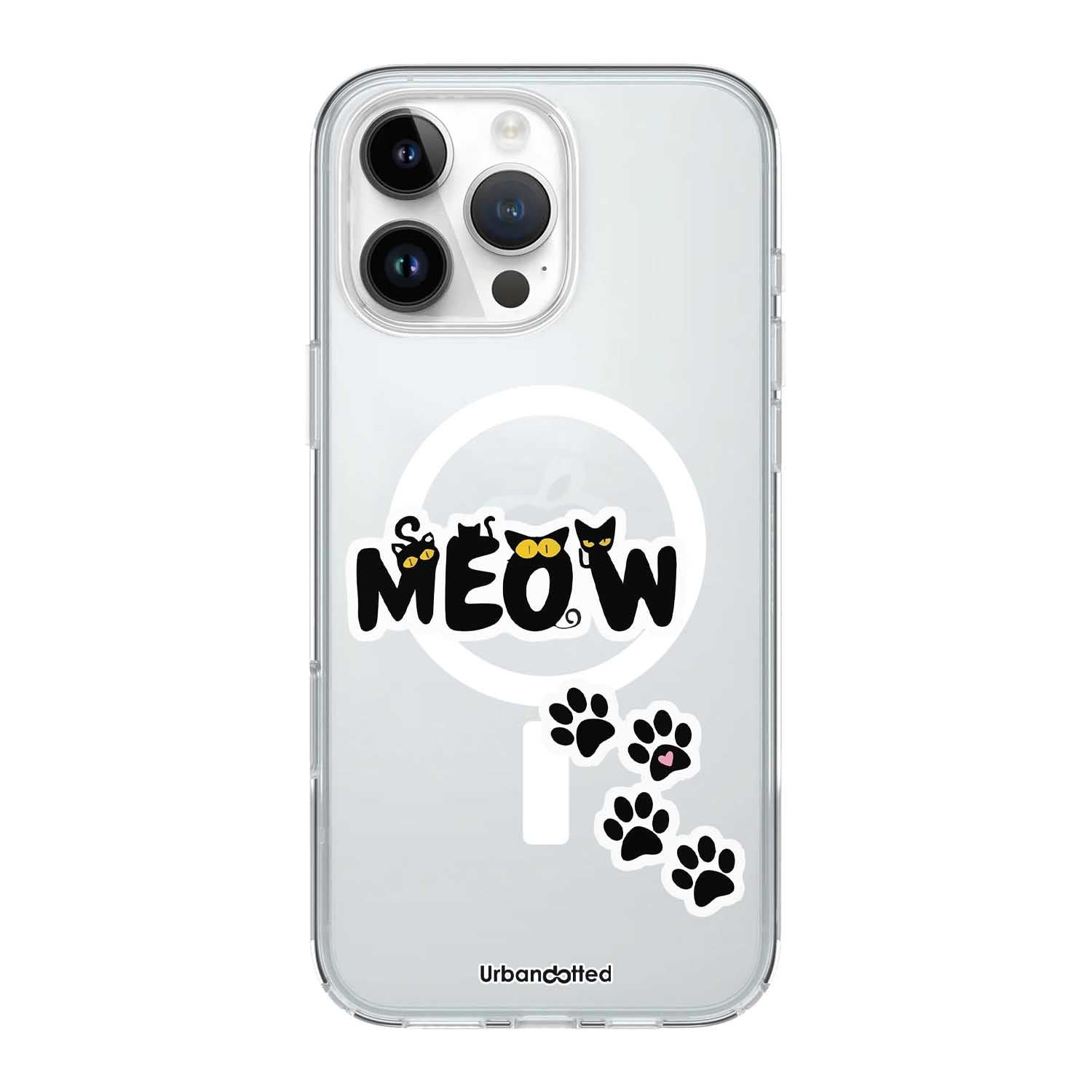 Midnight Meow Walk Crystal Clear Case