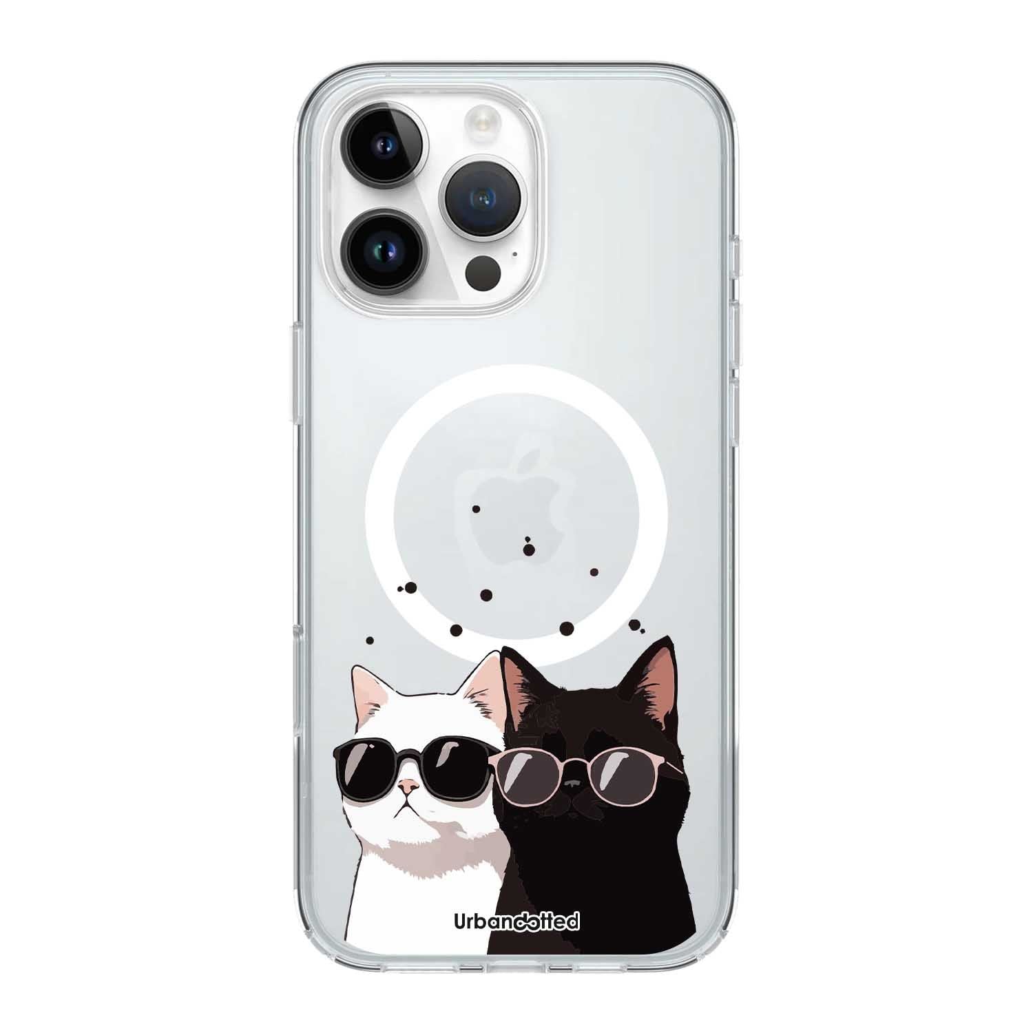 Two Cats Sunglasses Crystal Clear Case