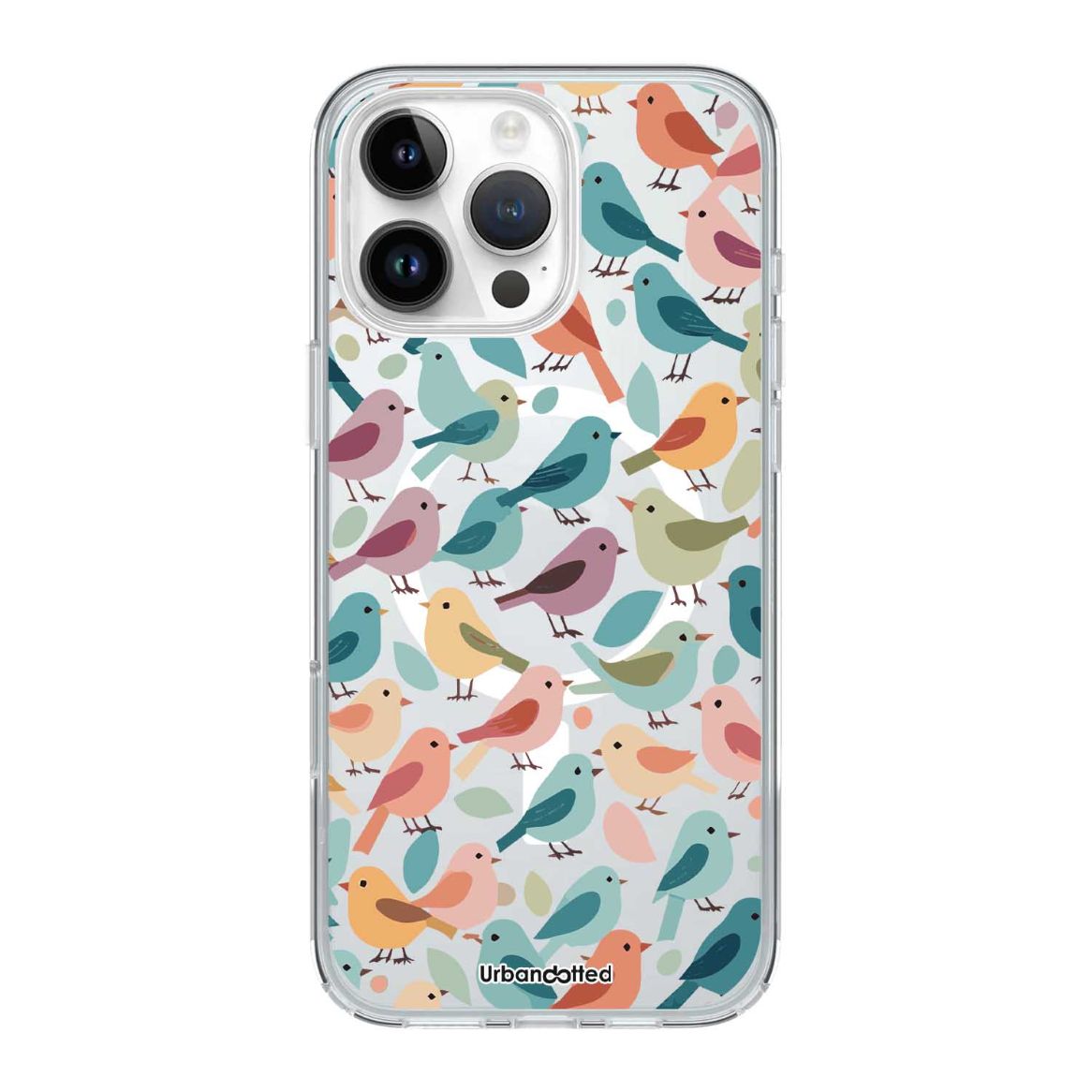 Vibrant Colored Birds Crystal Clear Case