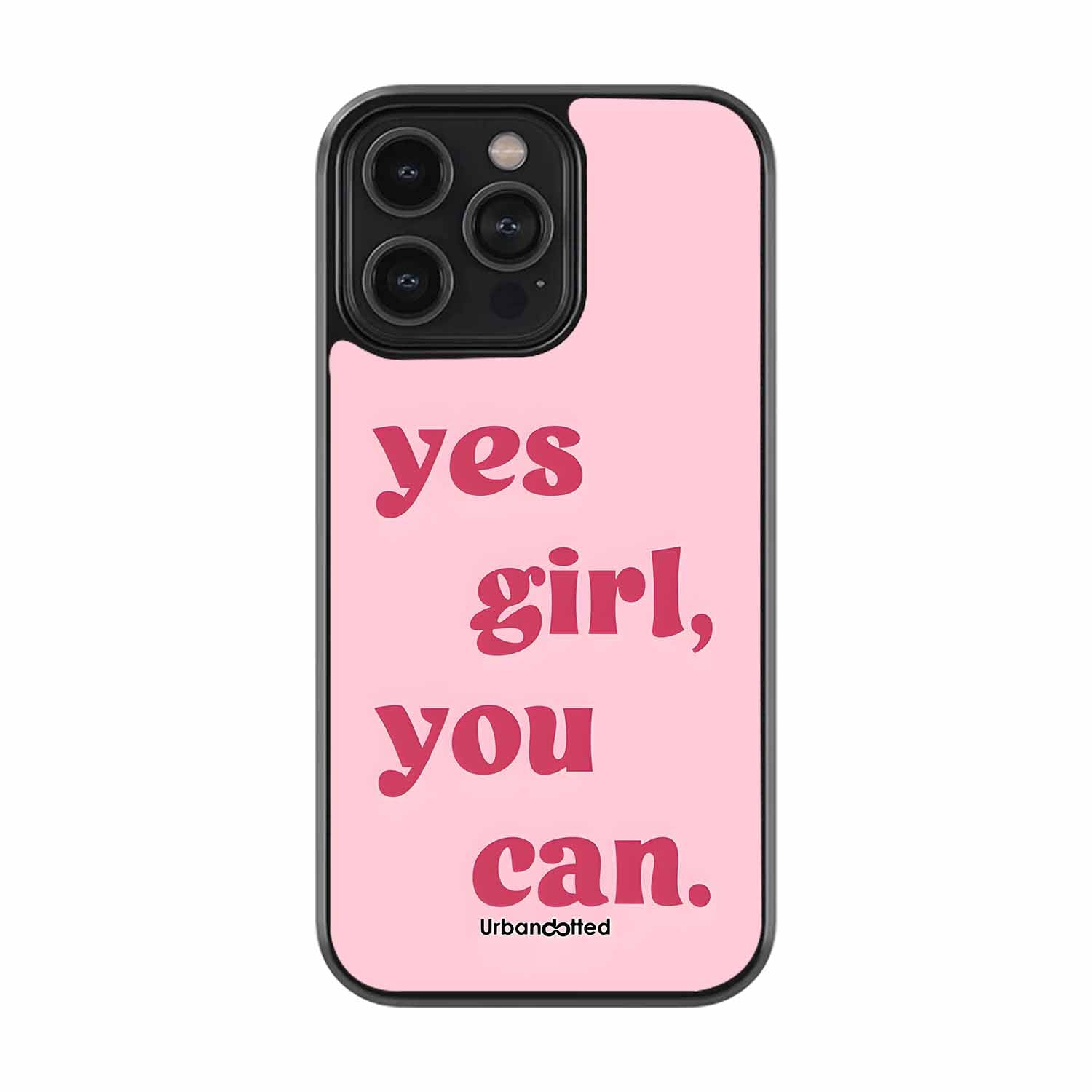 Affirmation Typography Glass Case
