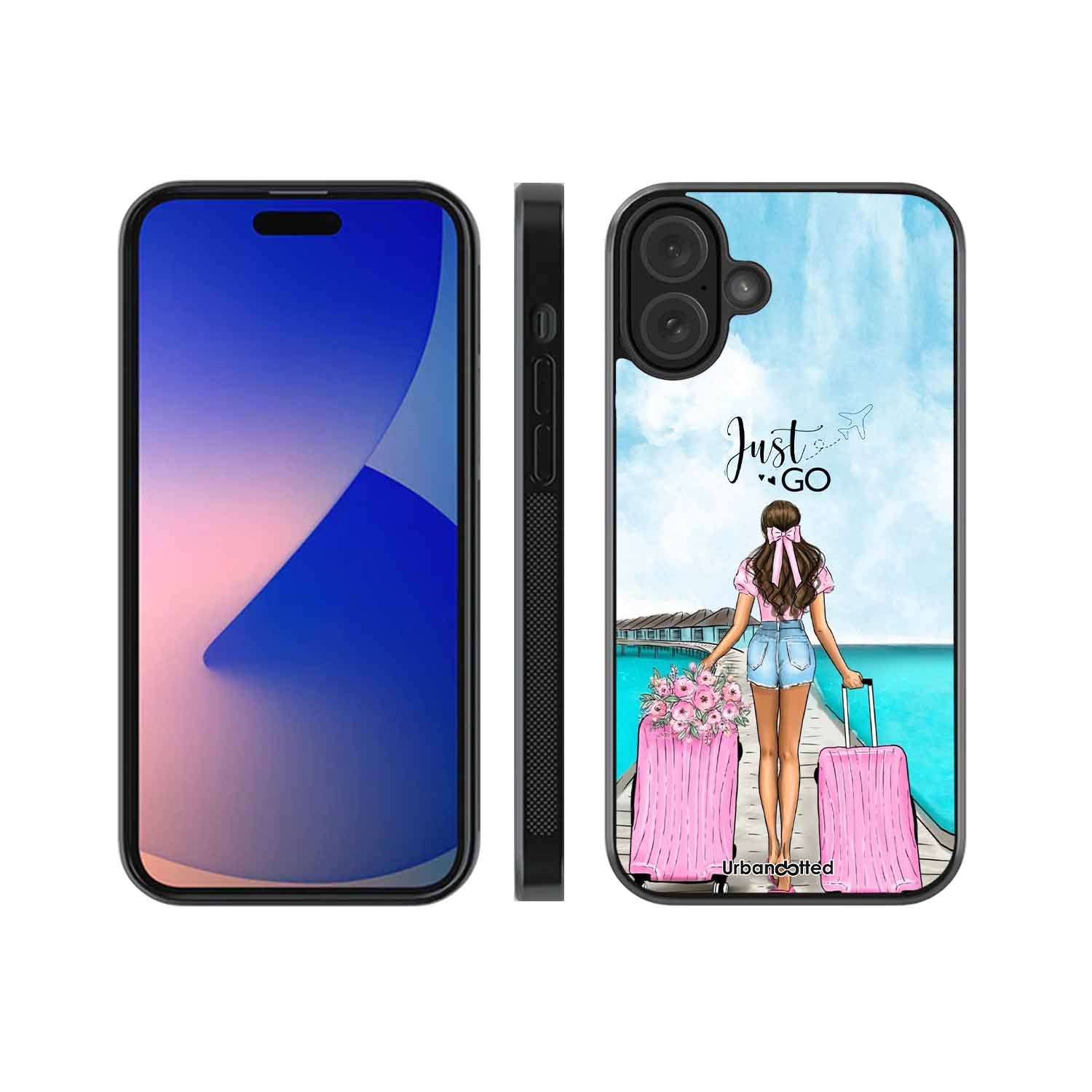 Just Go Travel Glass Case For iPhone 16