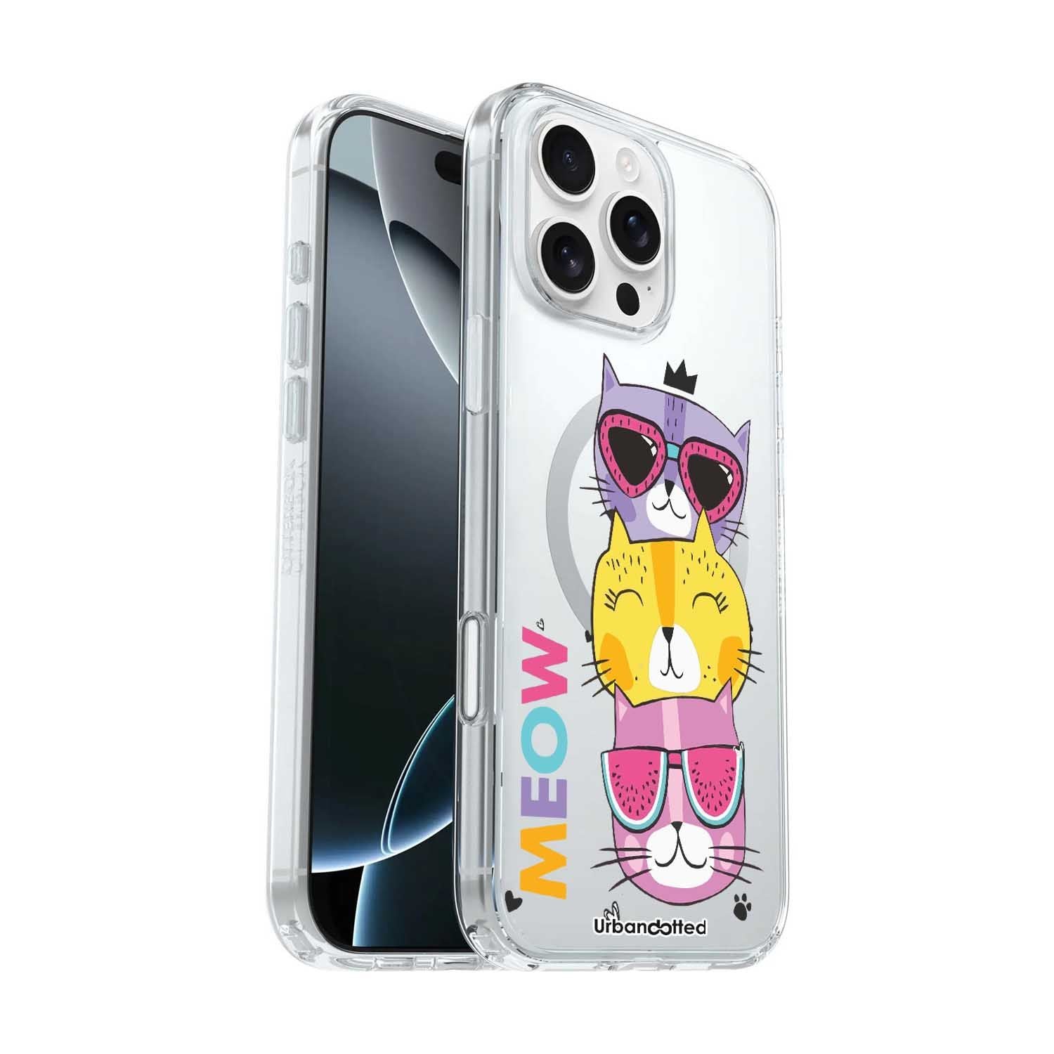 Cool Cats Meow Crystal Clear Case