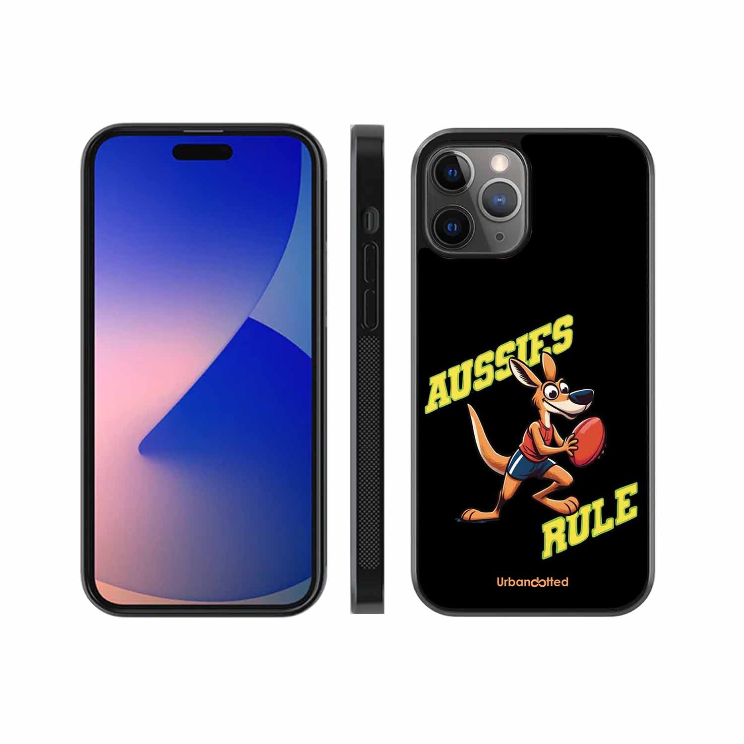 Aussies Rule Football Glass Case For iPhone 11 Pro Max