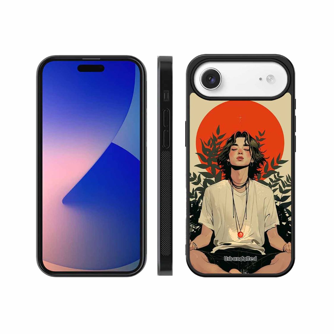 Meditating Figure Glass Case For iPhone Air