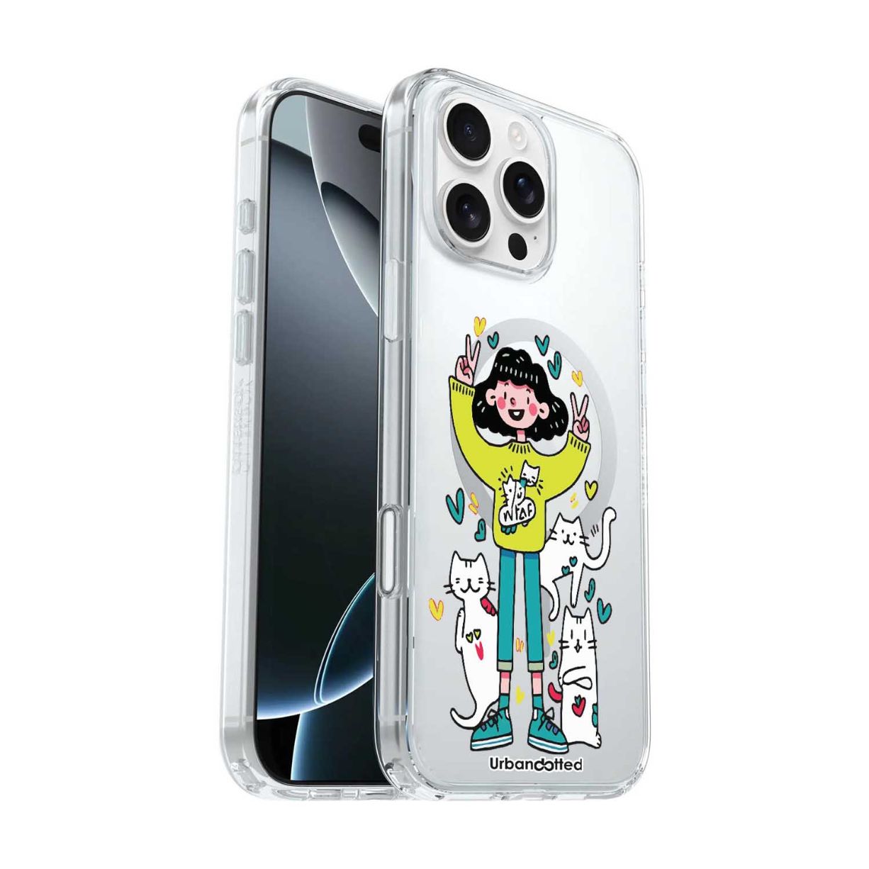 Girl & Cats Love Crystal Clear Case