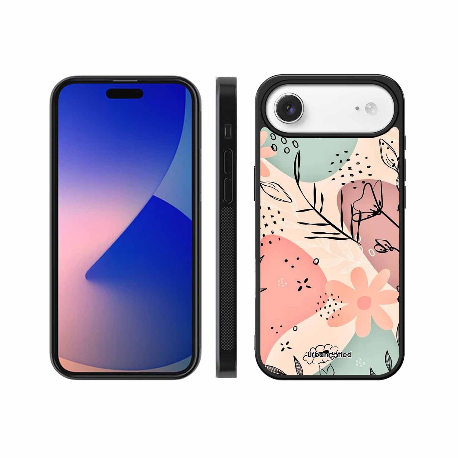 Abstract Floral Glass Case For iPhone Air