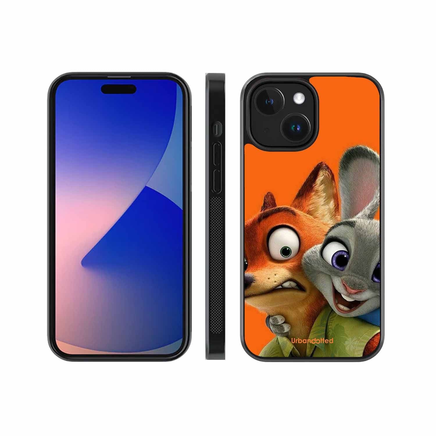 Zootopia Friends Glass Case For iPhone 14 Plus