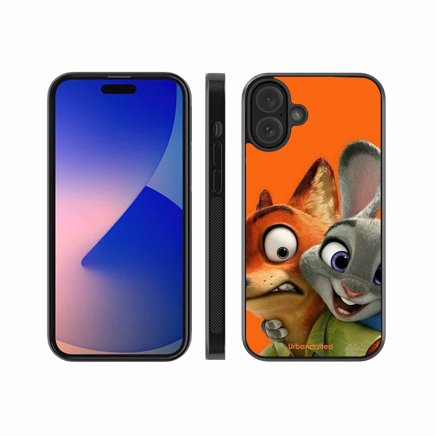 Zootopia Friends Glass Case For iPhone 16 Plus