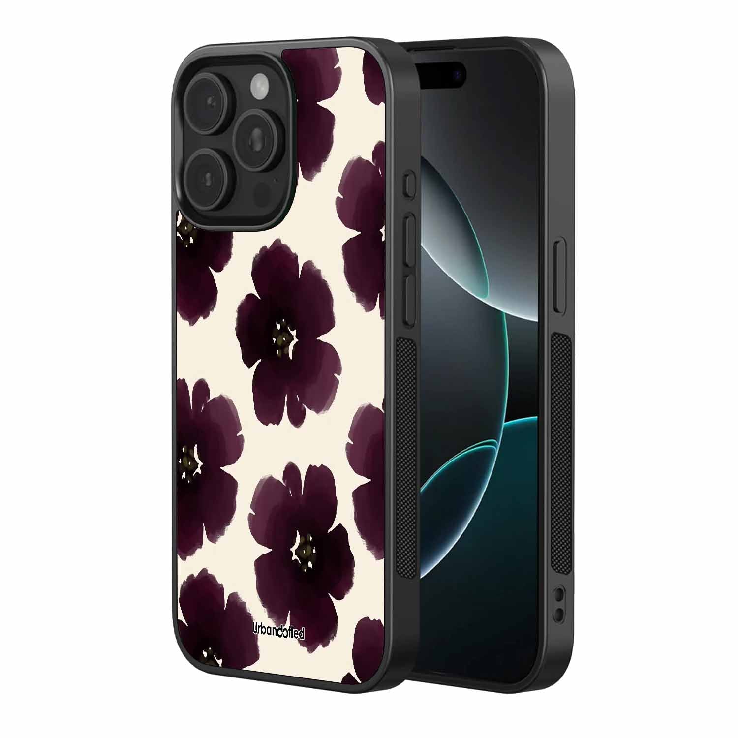 Moody Plum Blossom Glass Case