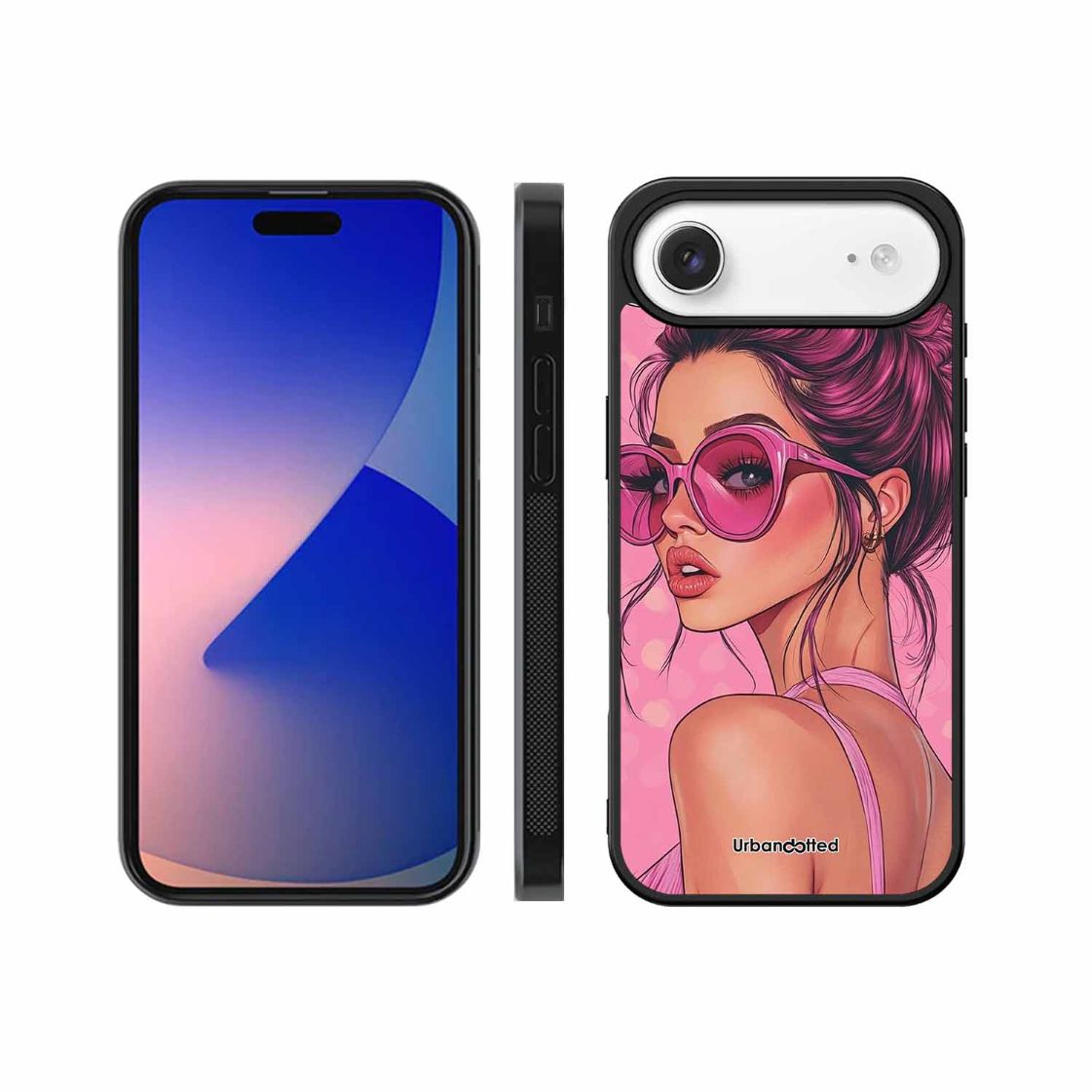 Retro Sunglasses Girl Glass Case For iPhone Air