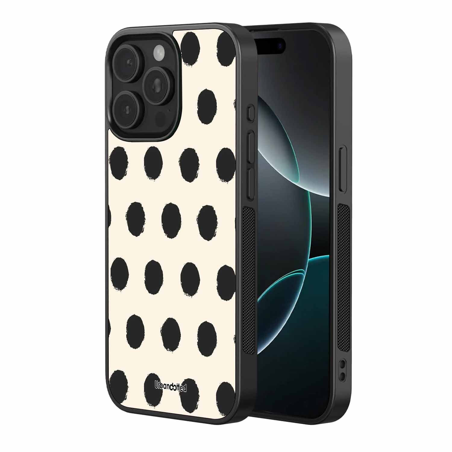 Monochrome Ink Dot Glass Case