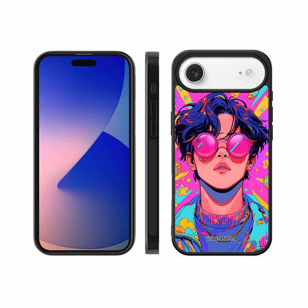 Neon Vibes Portrait Glass Case For iPhone Air