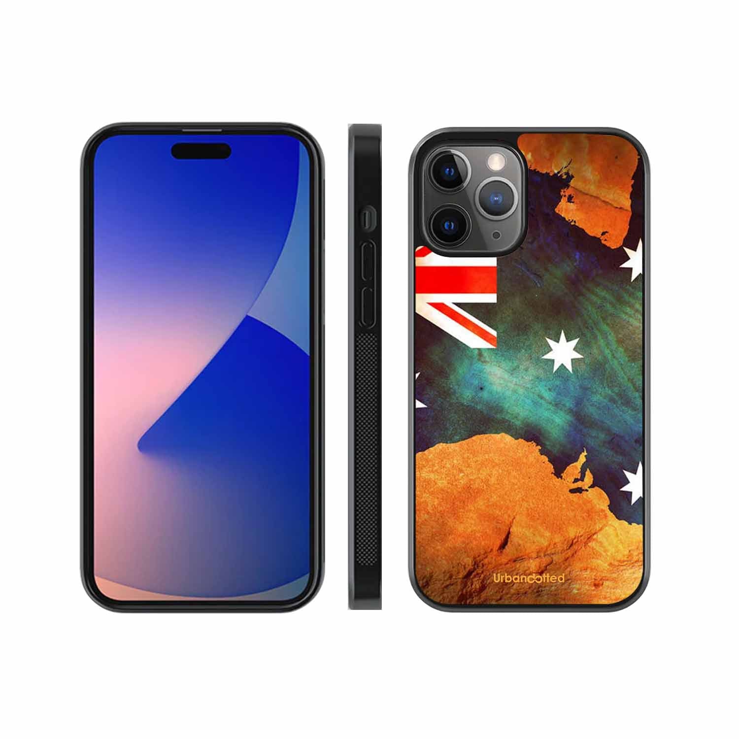 Australian Flag Map Glass Case For iPhone 11 Pro
