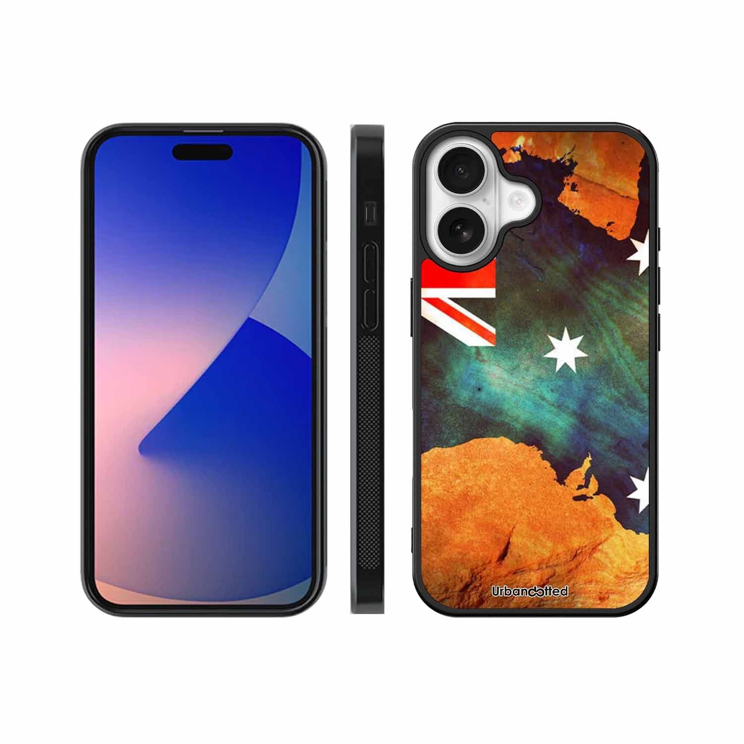 Australian Flag Map Glass Case For iPhone 17