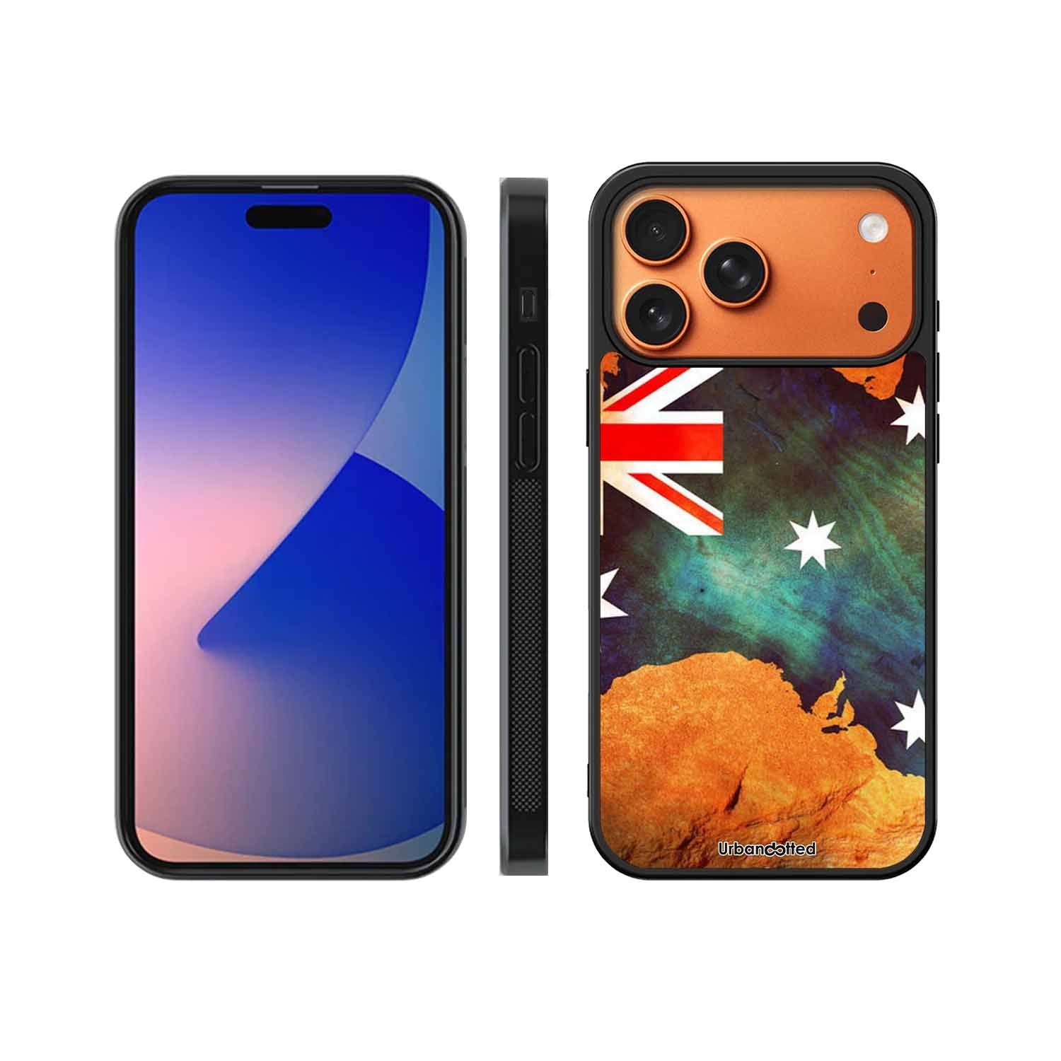 Australian Flag Map Glass Case For iPhone 17 Pro Max