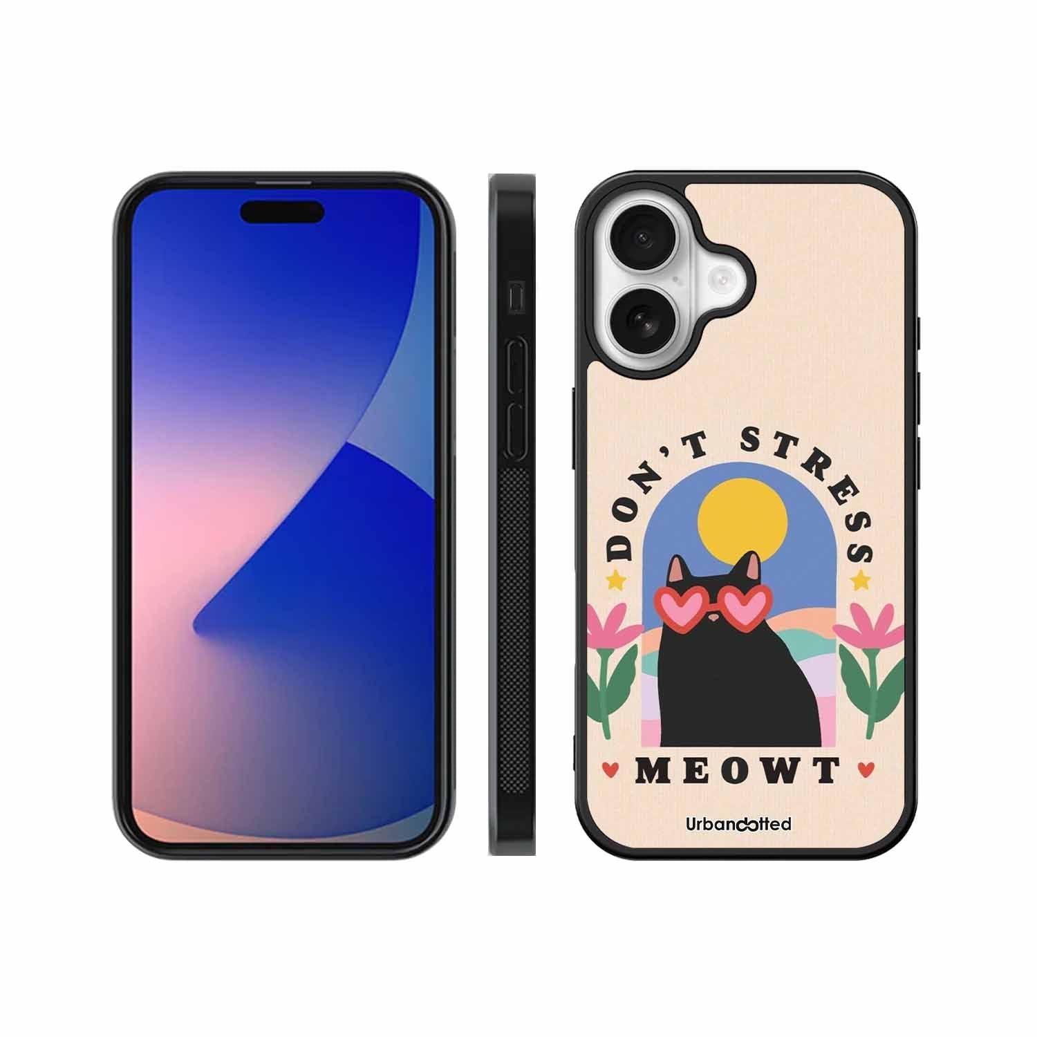 Don't Stress Meowt Glass Case For iPhone 17