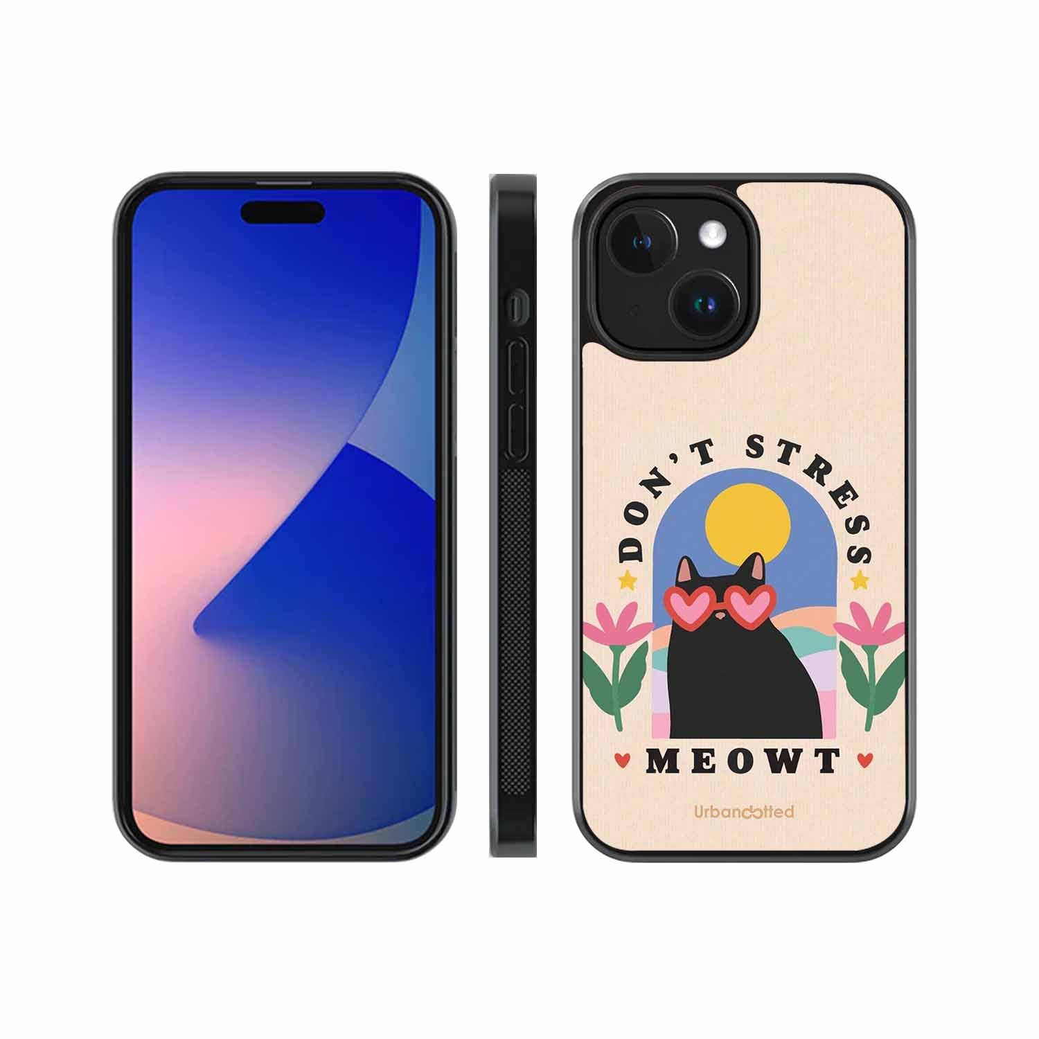 Don't Stress Meowt Glass Case For iPhone 14 Plus