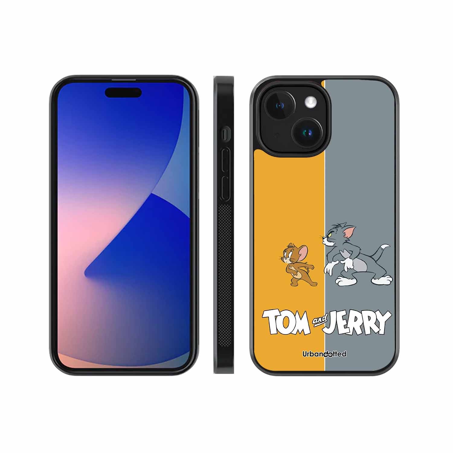 Tom and Jerry Chase Glass Case For iPhone 15