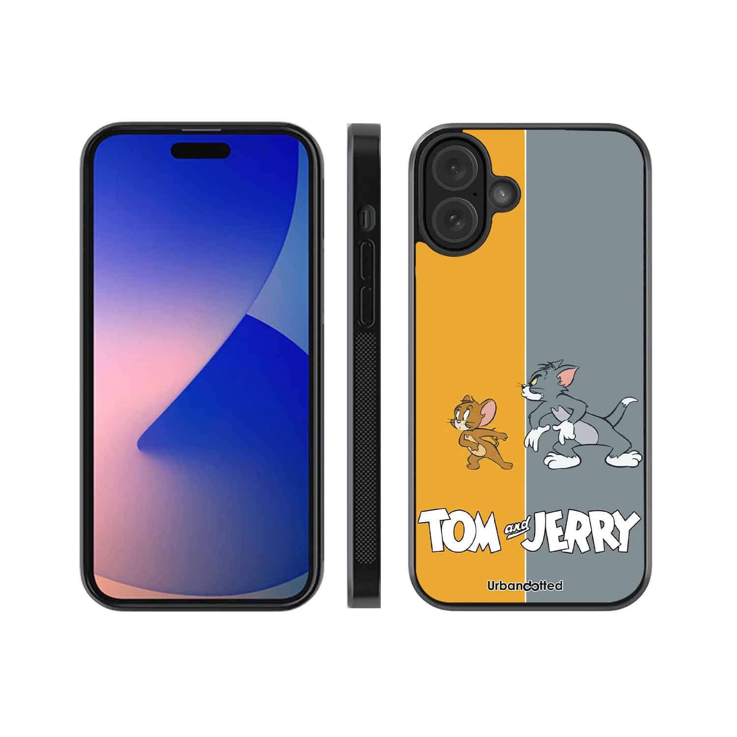 Tom and Jerry Chase Glass Case For iPhone 16 Plus