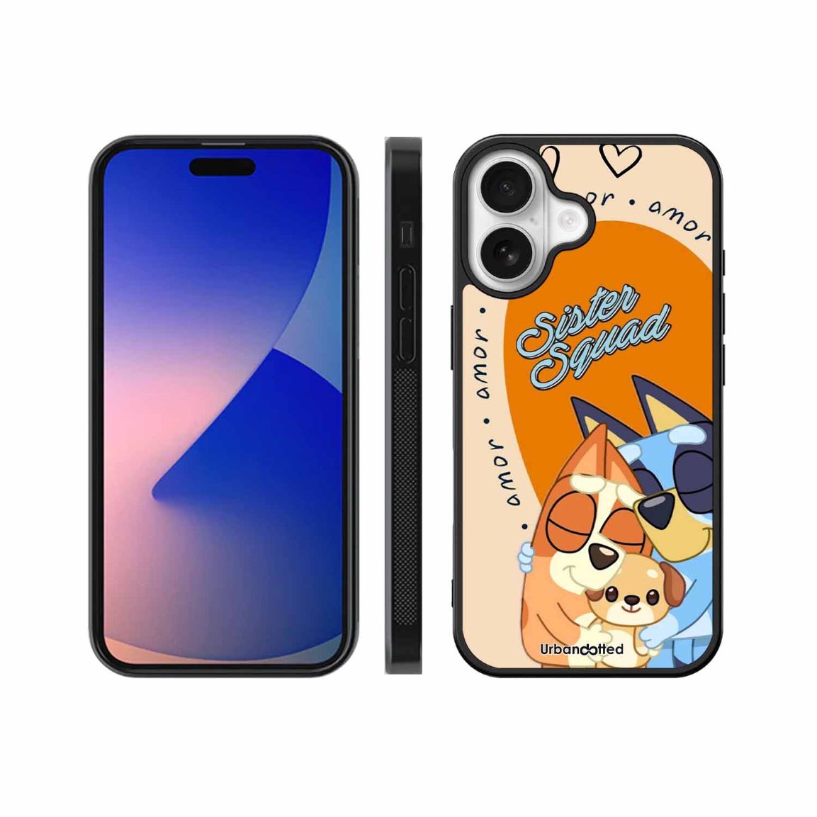 Aussie Cartoon Sisters Glass Case For iPhone 17
