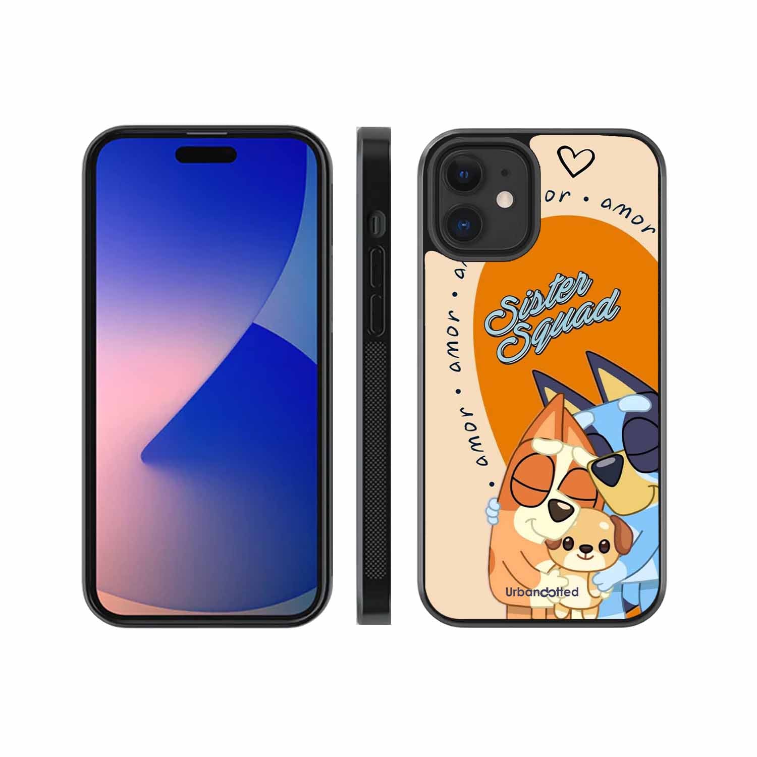 Aussie Cartoon Sisters Glass Case For iPhone 12 Mini