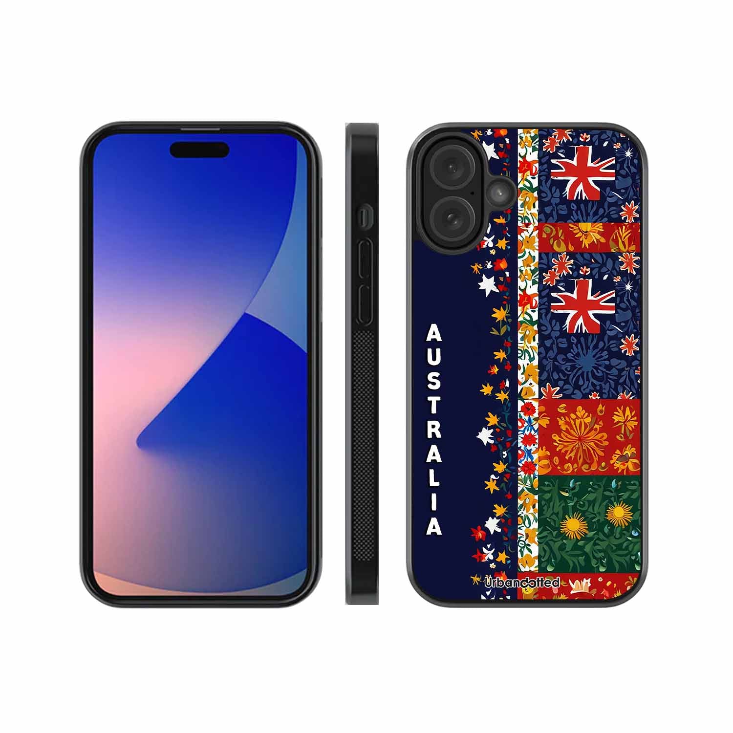 Australian National Pride Glass Case For iPhone 16 Plus