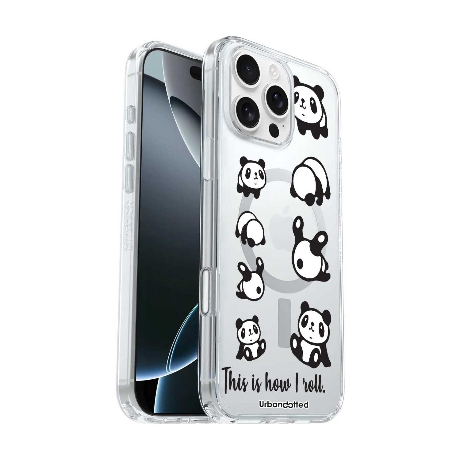 Rolling Panda Mood Crystal Clear Case