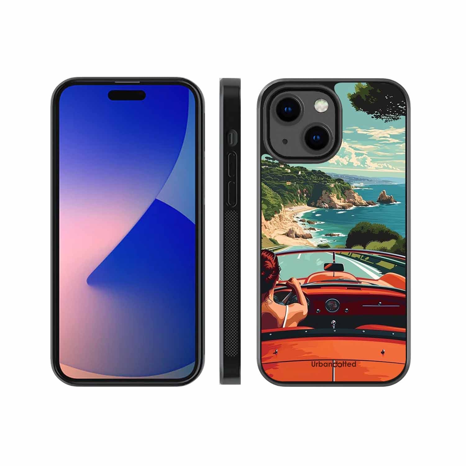 Ocean Breeze Road Trip Glass Case For iPhone 13 Mini