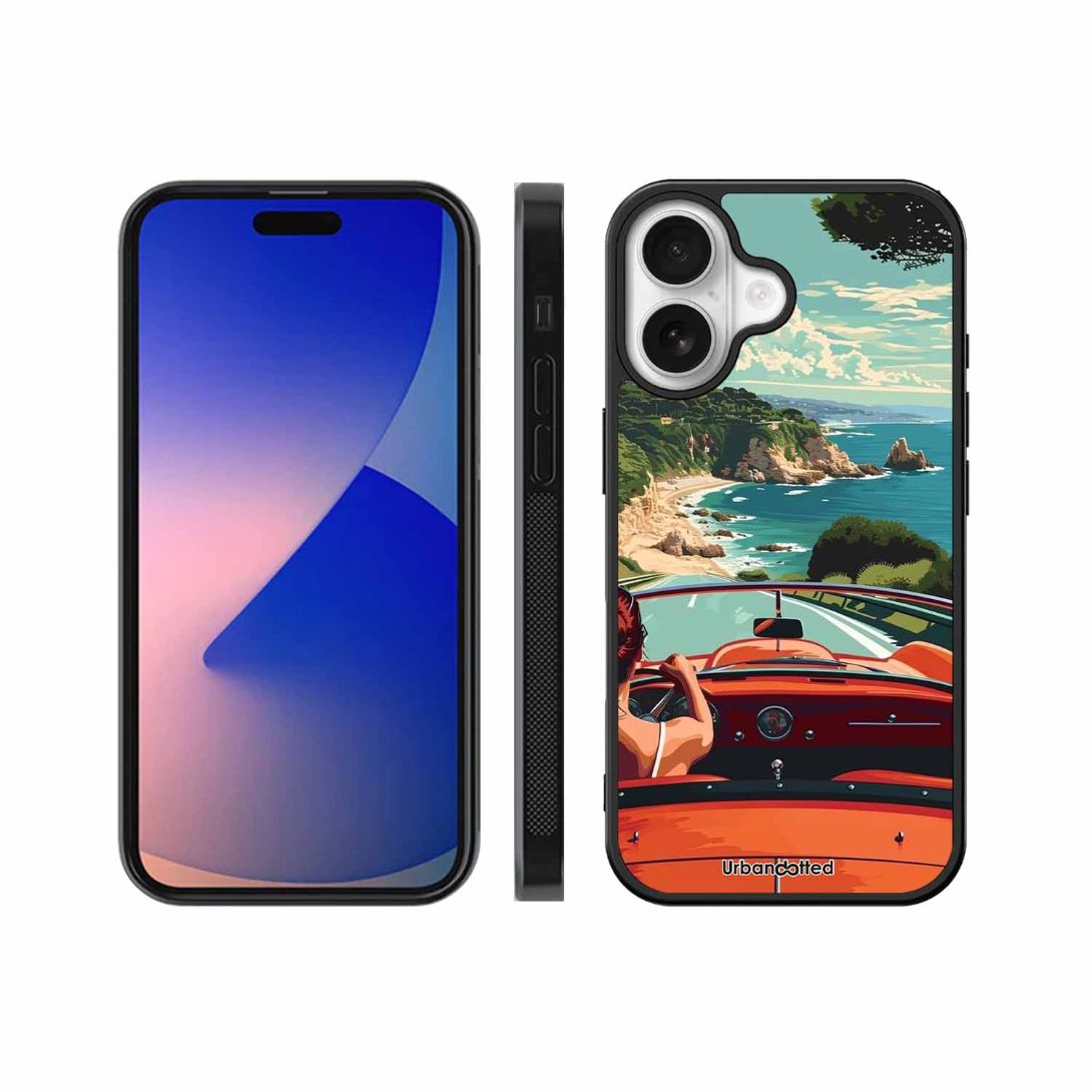 Ocean Breeze Road Trip Glass Case For iPhone 17