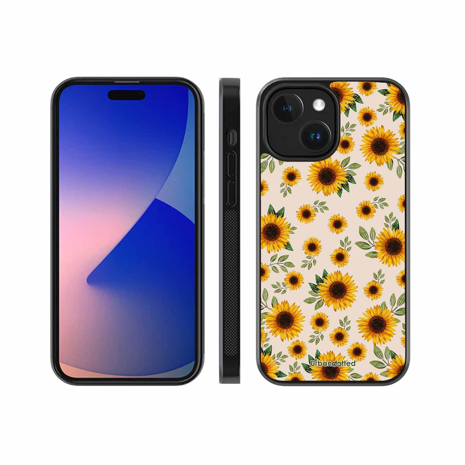 Summer Sunflowers Glass Case For iPhone 14