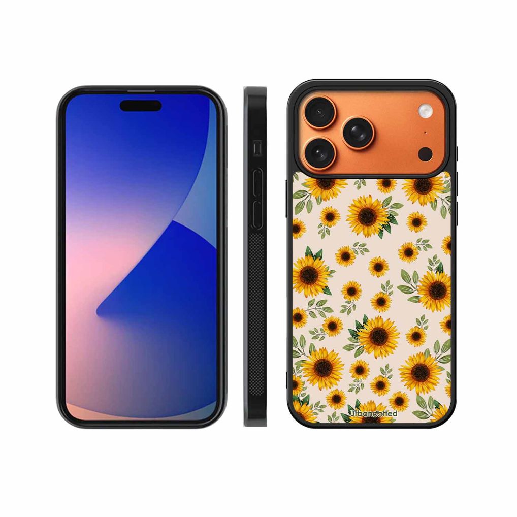 Summer Sunflowers Glass Case For iPhone 17 Pro Max