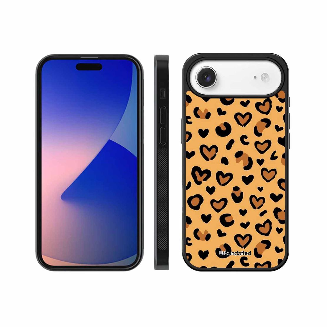 Native Animal Print Hearts Glass Case For iPhone Air