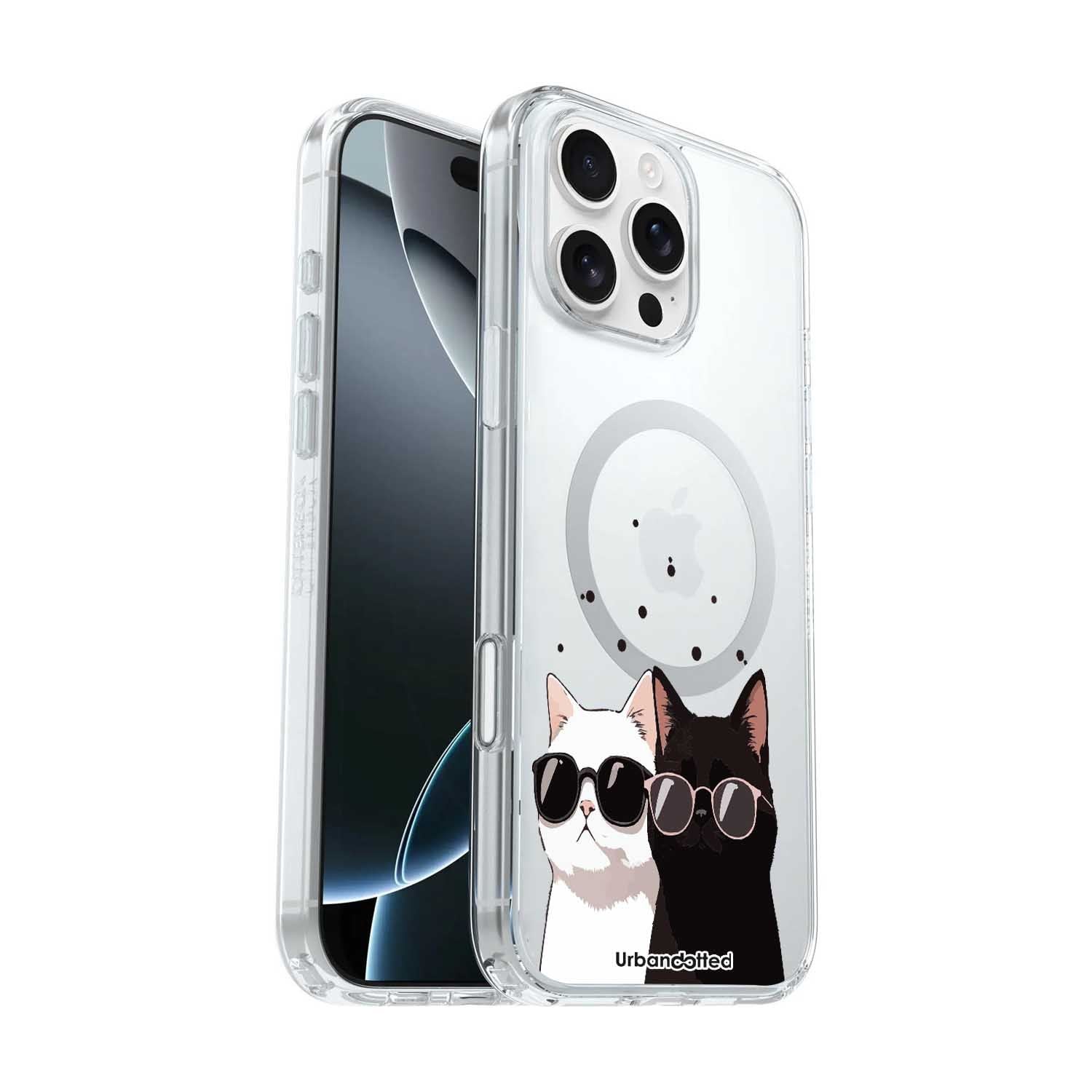 Two Cats Sunglasses Crystal Clear Case