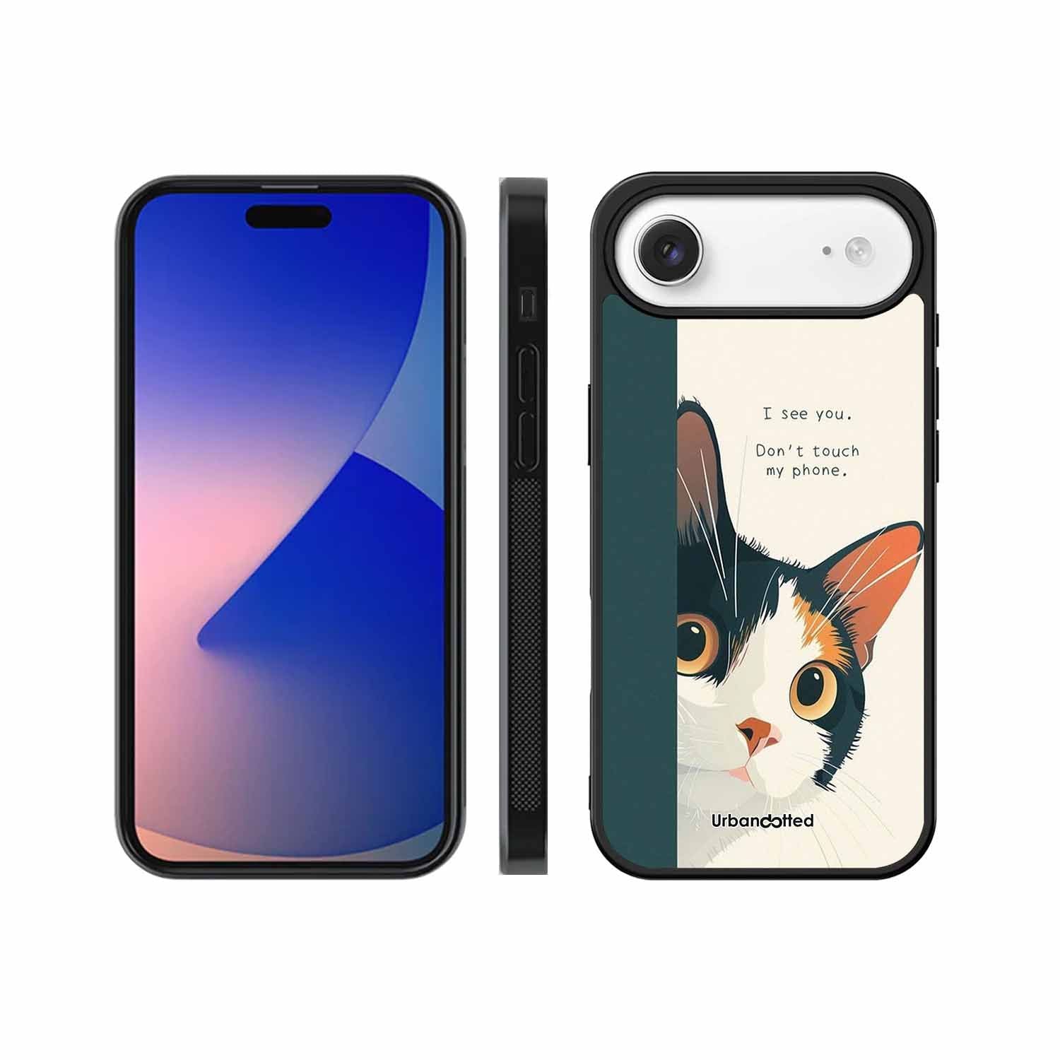 No Touch My Phone Cat Glass Case For iPhone Air
