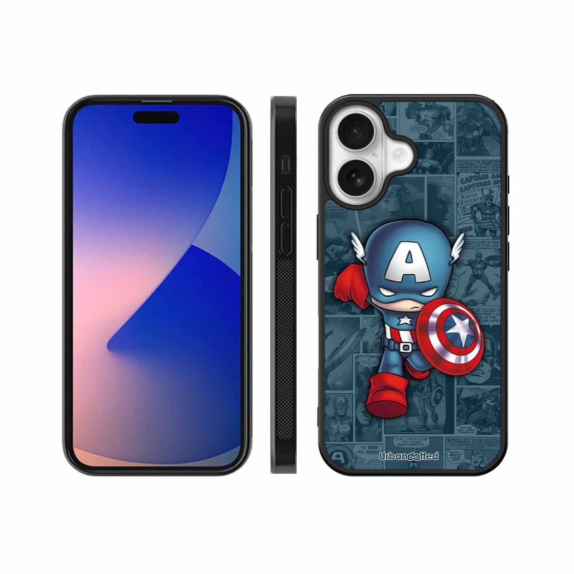 Captain America Glass Case For iPhone 17