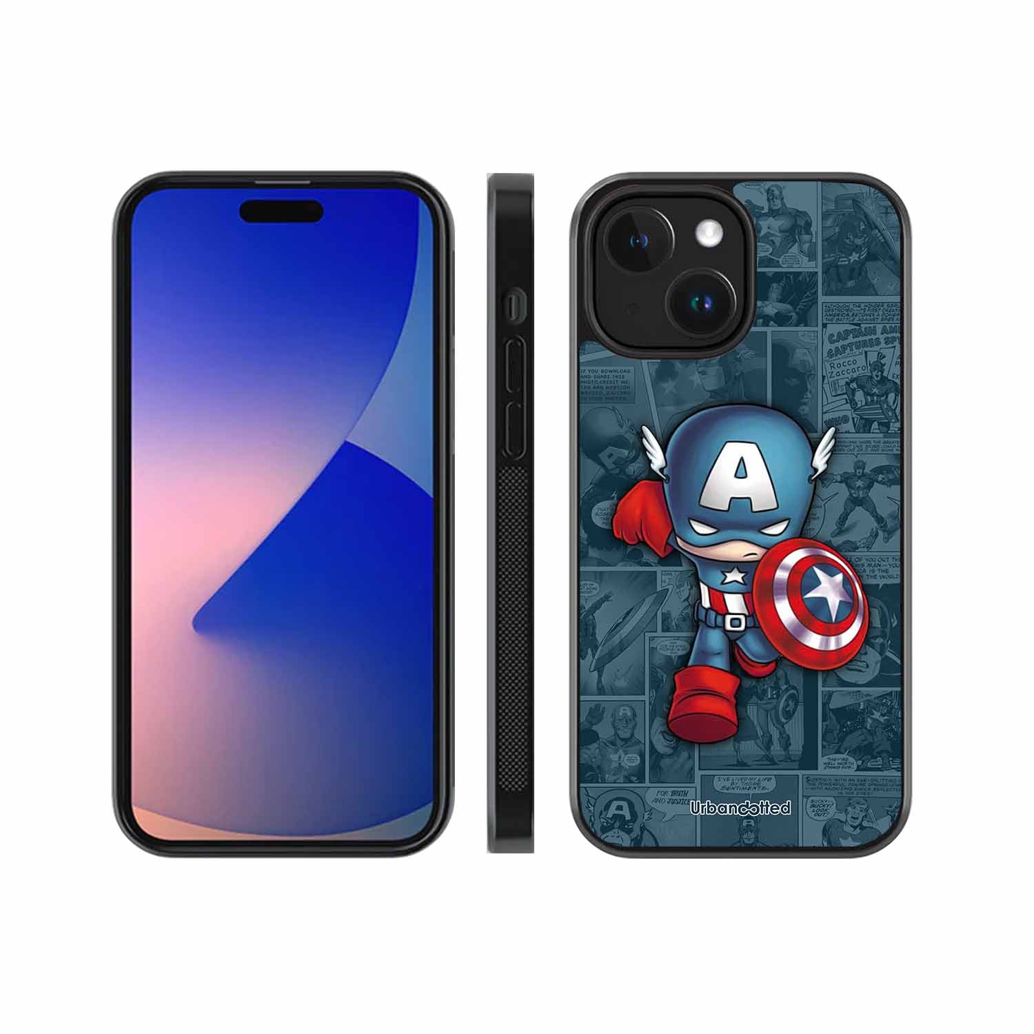 Captain America Glass Case For iPhone 14