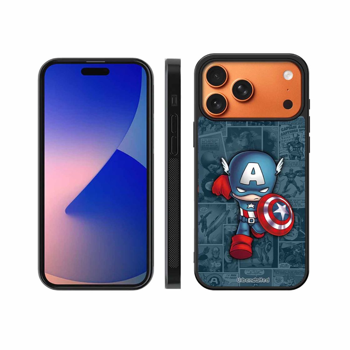 Captain America Glass Case For iPhone 17 Pro Max