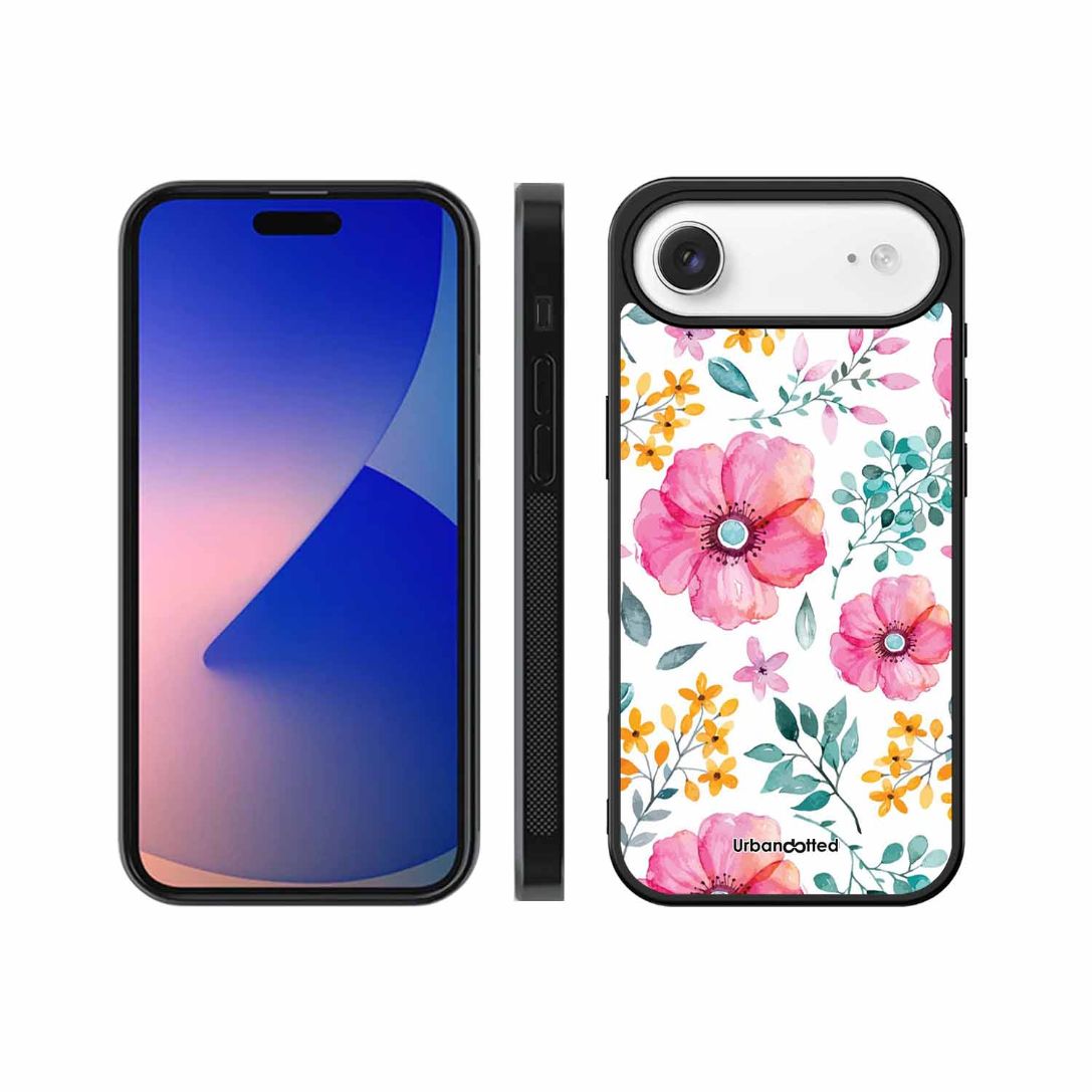 True Blue Wildflower Glass Case For iPhone Air