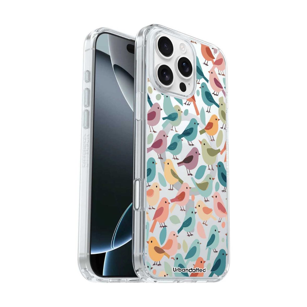 Vibrant Colored Birds Crystal Clear Case