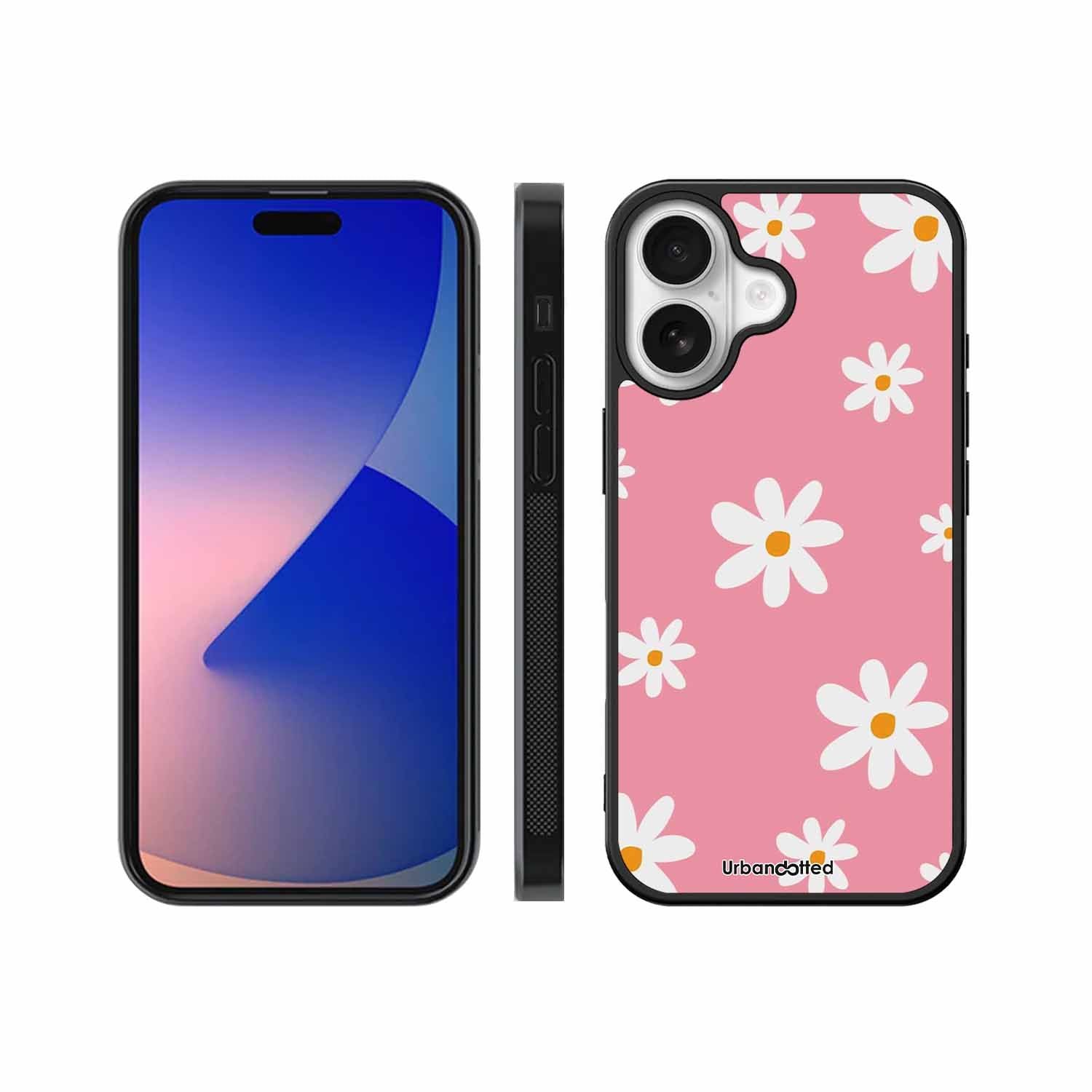 Pink Daisy Delight Glass Case For iPhone 17