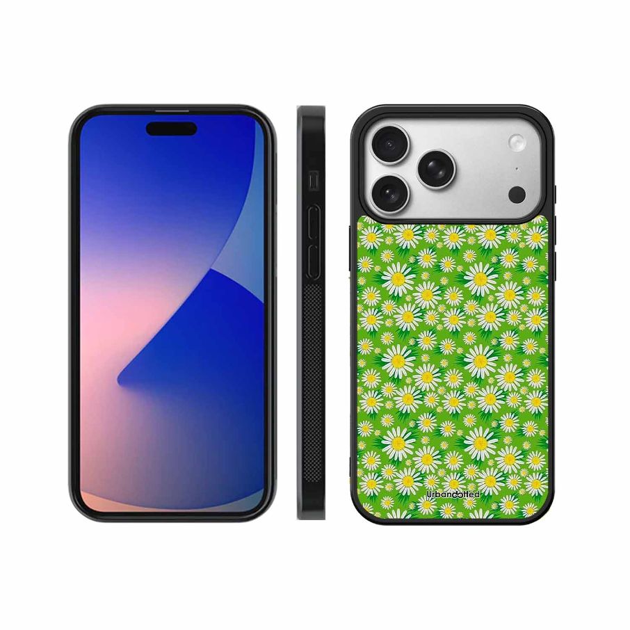 Cheerful Daisy Glass Case For iPhone 17 Pro