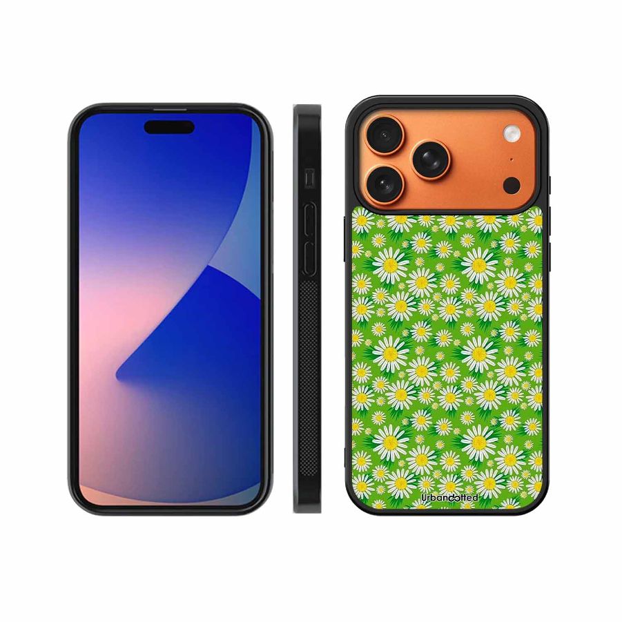 Cheerful Daisy Glass Case For iPhone 17 Pro Max