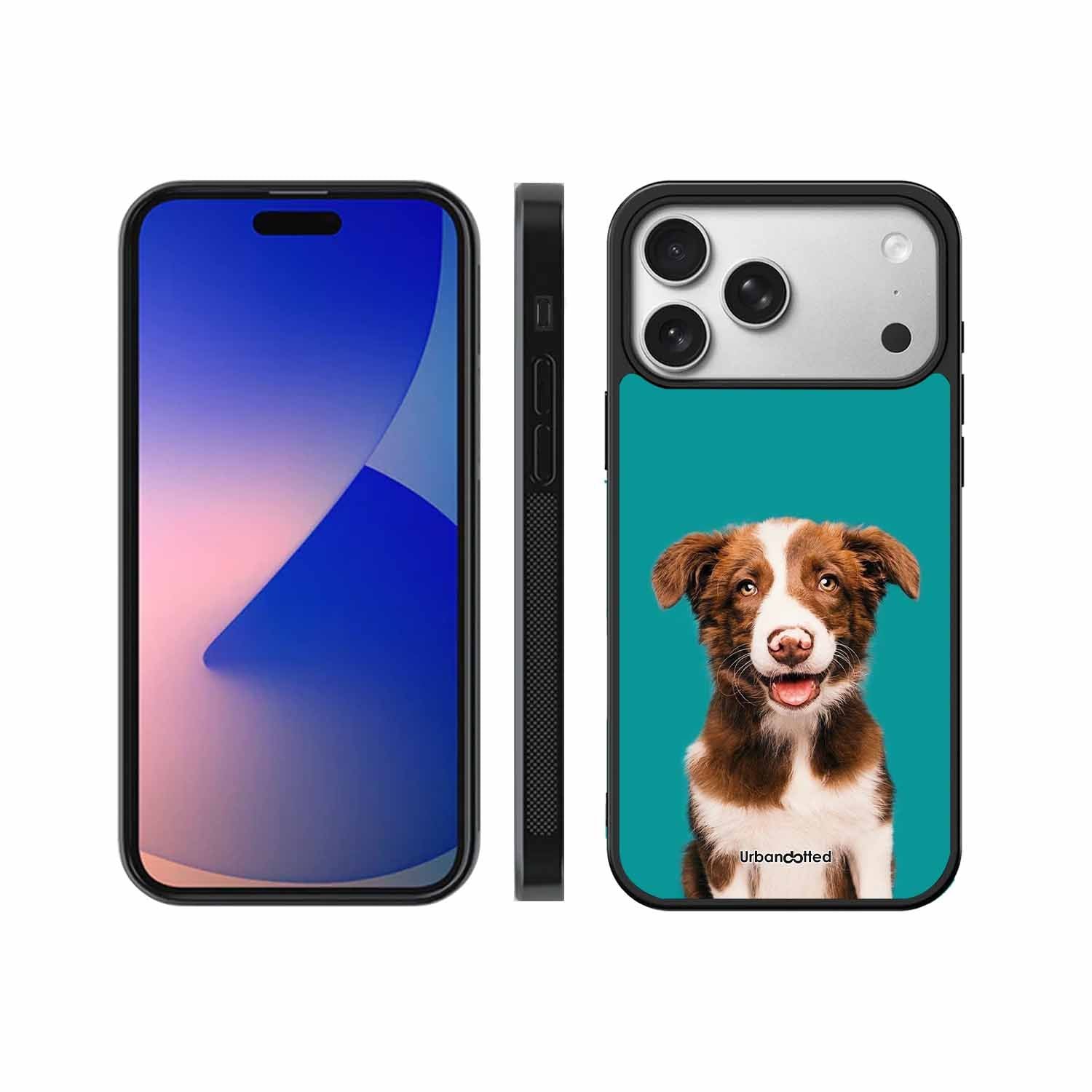 Smiling Dog Portrait Glass Case For iPhone 17 Pro